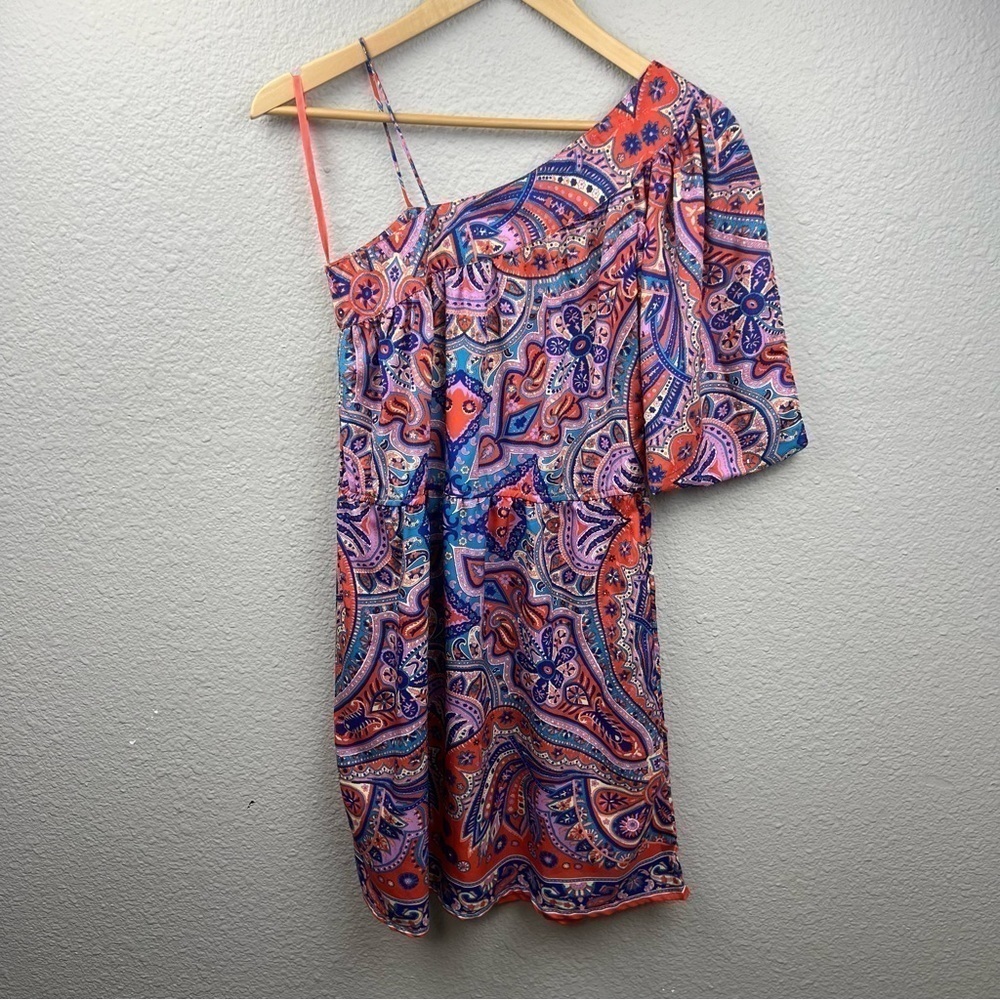 Angie Boho One Shoulder A-Line Dress Sz S